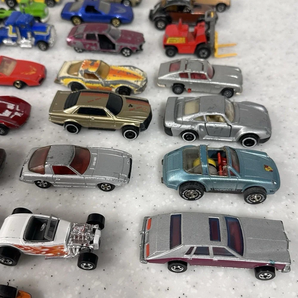 Lot Of 37 Vintage Matchbox Hot Wheels Ertl Cars 70s 80s Classic Metal Diecast